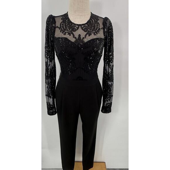 Michael Kors Dresses & Skirts - Euc Michael Kors Black Sequin Pantsuit Size 2